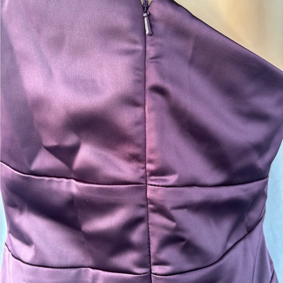 David's Bridal Asymmetrical Plum Dress - Picture 5 of 15